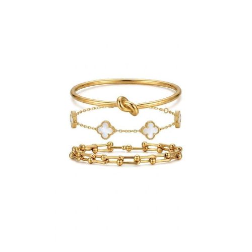 Bracelet Set for Women, 3Pcs Stackable Bangle Set with