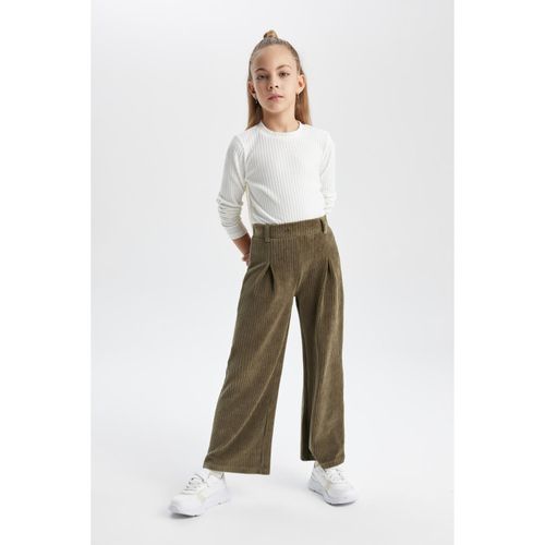product_image_name-Defacto-Knitted Bottom Trousers - Lt.Khaki-2