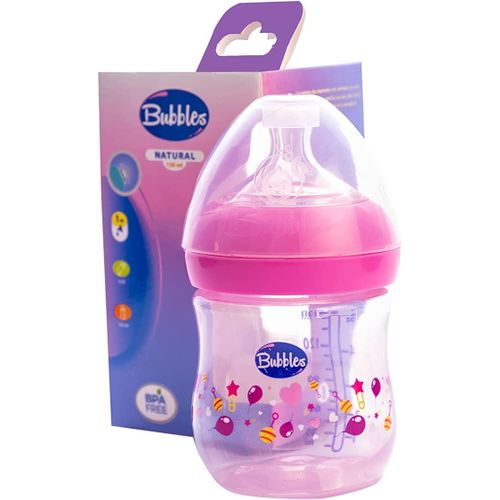 product_image_name-Bubbles-زجاجة بابلز الطبيعية للأطفال 150 مل باللون الوردي + حقيبة إكس باج-2