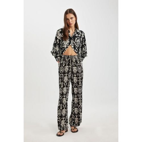 product_image_name-Defacto-Woman Shirt Neck Oversize Fit Long Sleeve Tunic - Black-2