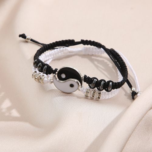 Evil Eye Couple Bracelet Natural Stone Beads Black and White Distance Love  Adjustable Bracelet For Women Men - OnMartIndia