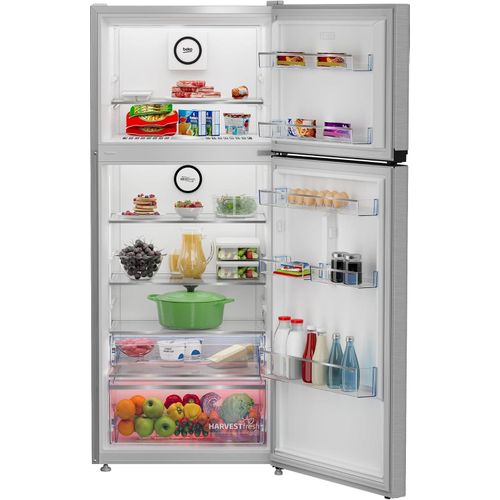 product_image_name-Beko-GLOBAL Fridge Freezer, 420L Gross,367L Net, No-Frost, Brushed Silver, 70 Cm Width, RDNE420K02DXITEG-3