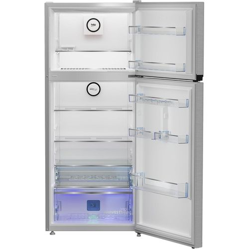 product_image_name-Beko-GLOBAL Fridge Freezer, 420L Gross,367L Net, No-Frost, Brushed Silver, 70 Cm Width, RDNE420K02DXITEG-5