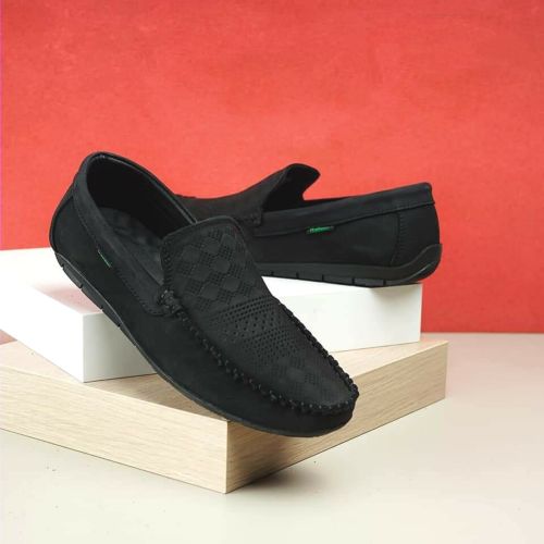 اشتري Italiano Men Shoes  Loafers Black - Genuine Leather Summer SHAMWA في مصر