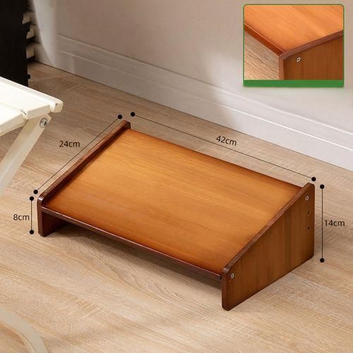 اشتري Wood Under Desk Footrest, 3 Height Position Dark في مصر