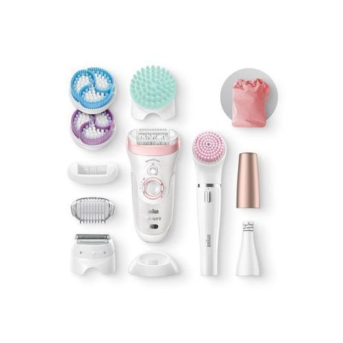 اشتري Braun Silk-epil Beauty Set 9 9/985 Wet & Dry Epilator With 8 Extras - White في مصر