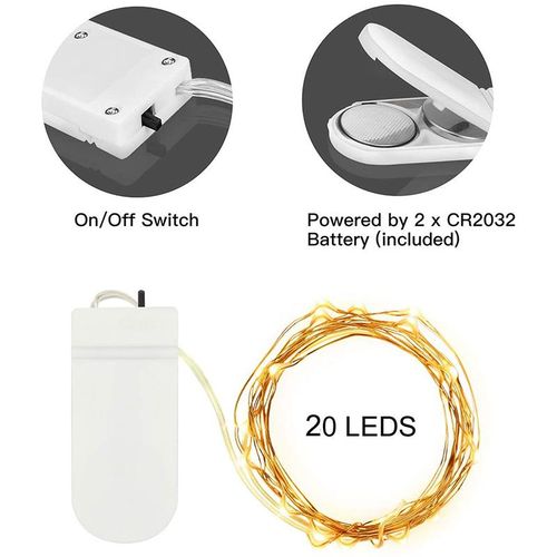 Warm White Fairy LED Battery Lights (CR Battery)