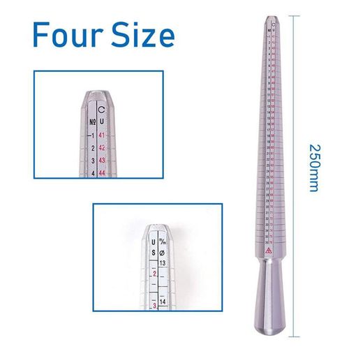 Ring Mandrel Sizer Metal Jewelry Measure Size 1-15 with Rings Finger Gauge  Set of 27 Pcs Circle Models Jewelers Sizer Tools 