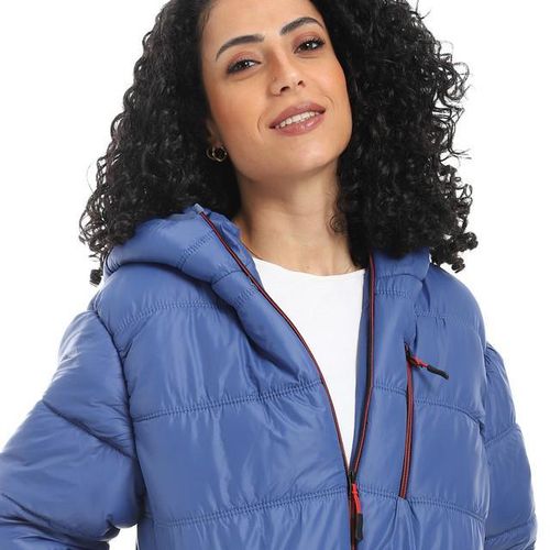 product_image_name-Red Circle-سترة منفخة بغطاء رأس وسوستة مع جيوب - أزرق ملكي-2