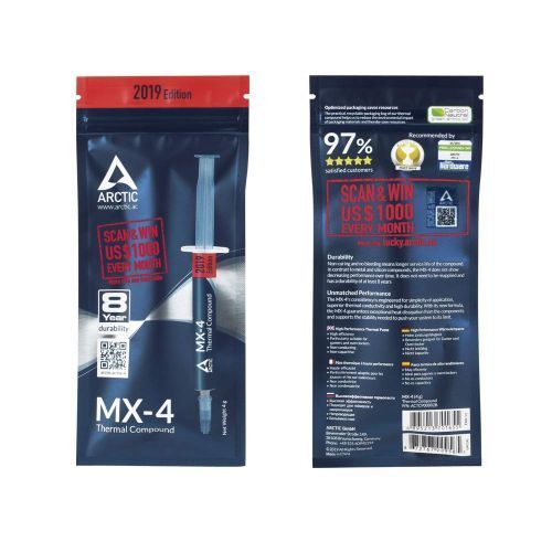 ARCTIC MX-4 (4 g) - Premium Performance Thermal Paste for all processors  (CPU, GPU - PC, PS4, XBOX), very high thermal conductivity, long  durability, safe application, non-conductive, non-capacitive 