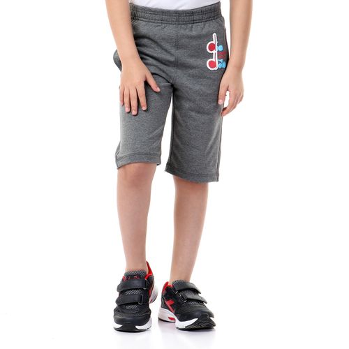 Buy Diadora Printed Cotton Short For Boys- Grey in Egypt