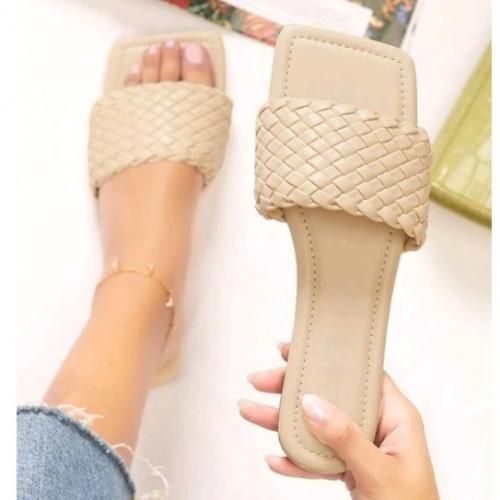 Buy Slippers Braided -beige in Egypt