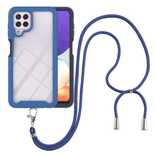 Generic Samsung A22 4G Case, Transparent Back No-Slip Bumper With  Adjustable Crossbody Lanyard Strap Case, Shockproof Full Body Protection  Cover For Samsung Galaxy A22 4G @ Best Price Online