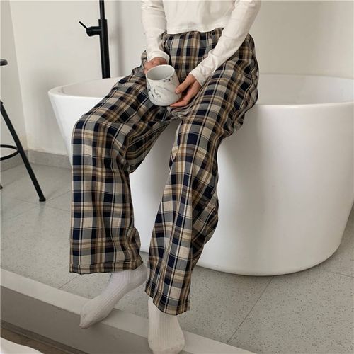 Baqcunre Work Pants For Women Women'S Casual Pajama Checkered With Pockets  Pants Comfortable Plaid Loose Trousers Sweatpants Women Women'S Pants Pink  XL - Walmart.com