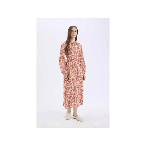 product_image_name-Defacto-Woman Tipped Neck Relax Fit Long Sleeve Woven Dress - Tile-2