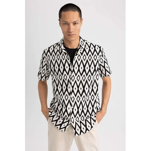 Buy Defacto Regular Fit High Collar Short Sleeve Shirt in Egypt