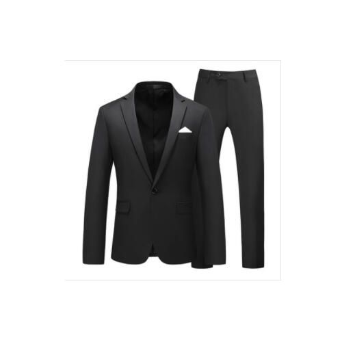 LSTGJ Fit Formal Men Suits Male Wedding Tuxedo Piece Black Jacket Double  Breasted With White Pants For Groom Costume Work (Color : Black, Size : 4XL  (EU58)) : Amazon.co.uk: Fashion
