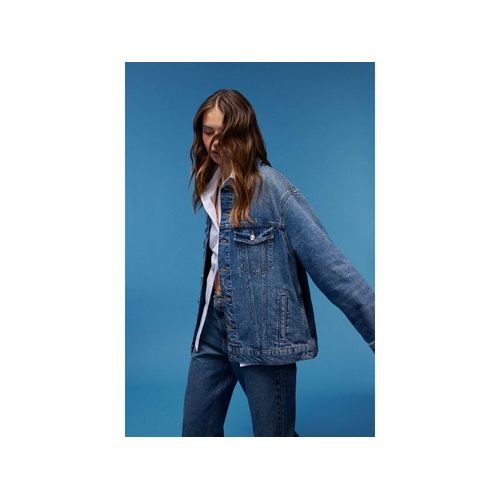 product_image_name-Defacto-Woman Oversize Fit Jacket - Mid Blue-2
