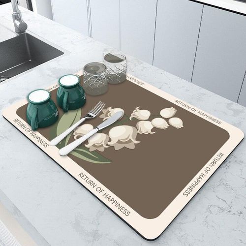 Absorbent Mats Pads Coffee Dish Large Kitchen Absorbent Draining