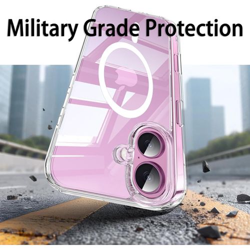 product_image_name-Generic-Clear Phone Case for iPhone 17 Case Magnetic with Privacy Screen Protector Anti-Yellowing Rugged Shockproof Protective Bumper Case 6.3" Transparent 2025-3