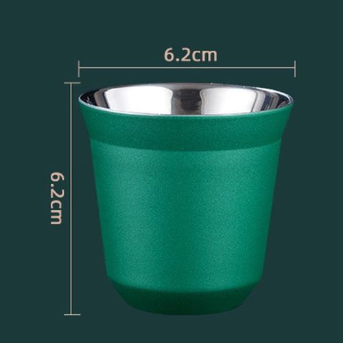 80ml Double Wall Stainless Steel Espresso Cup Insulation Nespresso