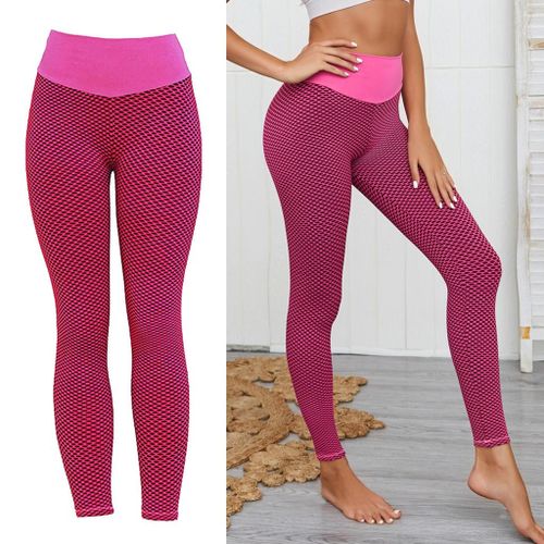 Generic Women's High Waist Yoga Pants Gym Leggings Slimming Push Up L Pink  @ Best Price Online