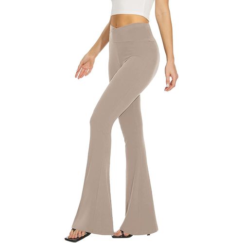 Fashion (khaki)CAMPSNAIL Cross-waist Flare Pants Women 2022