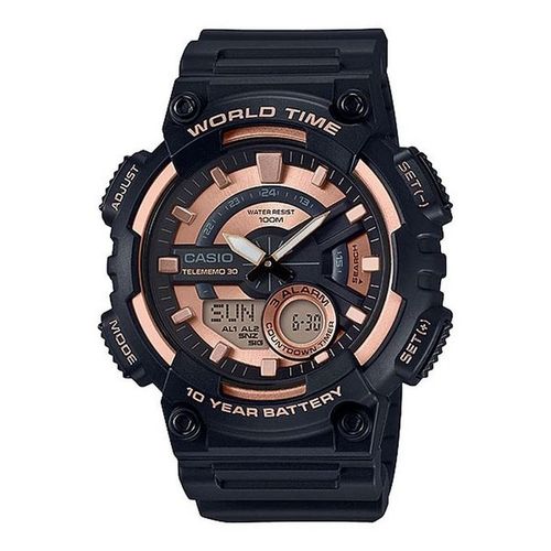 Buy Casio AEQ-110W-1A3VDF Rubber Watch - Black in Egypt