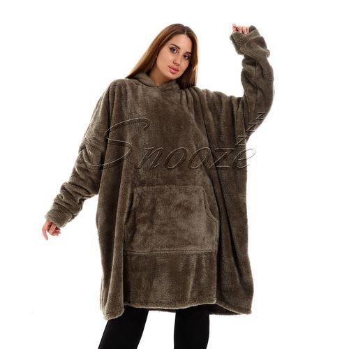 Buy Snooze Snooze, Over-sized Wearable Blanket With Hodi, Dark Green in Egypt