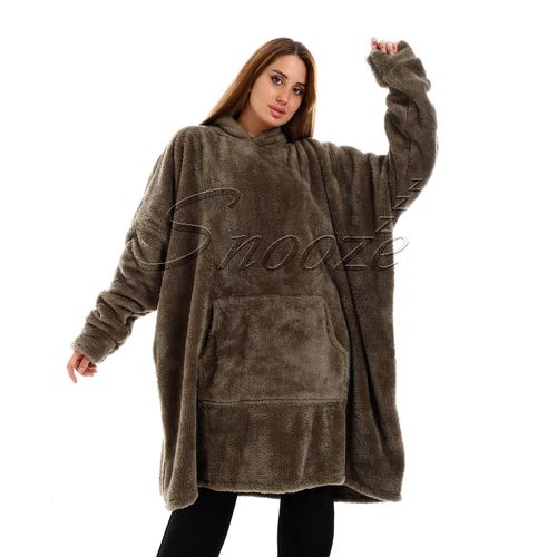 اشتري Snooze Snooze, Over-sized Wearable Blanket With Hodi, Dark Green في مصر