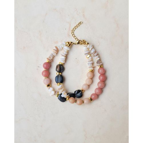 product_image_name-Nourista-Two Layers Agate & Mother Of Pearl Bracelet-3