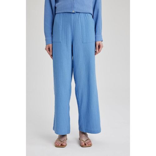 product_image_name-Defacto-Woman Wide Leg Trousers - D.Blue-1