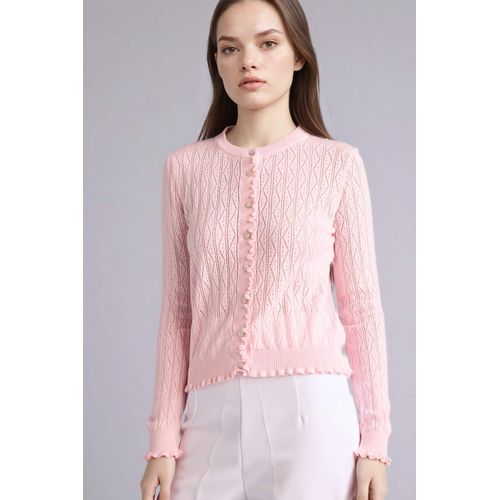 product_image_name-Defacto-كارديجان دانتيل قصة عادية برقبة مستديرة-1