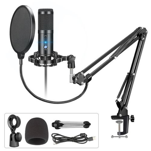 Buy Profession USB Microphone PC Condenser Microphone For Computer Gaming Karaoke Recording Studio Mic F in Egypt