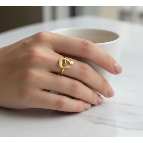 product_image_name-Generic-خاتم مطلي بالذهب من الستانلس ستيل بالأسم العربي: مصنوع يدويًا - مقاس حر-1