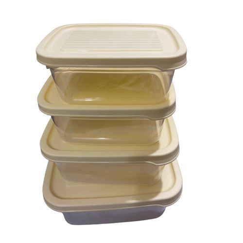 product_image_name-Generic-Plastic food storage containers with lids, yellow, set of 4 pieces, 1 liter, 1.5 liters, 2.5 liters, and 4 liters. Healthy and safe containers to keep your refrigerator organized.-1