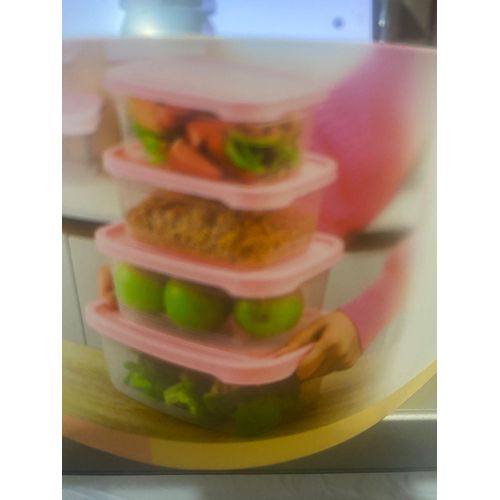 product_image_name-Generic-Plastic food storage containers with lids, yellow, set of 4 pieces, 1 liter, 1.5 liters, 2.5 liters, and 4 liters. Healthy and safe containers to keep your refrigerator organized.-4