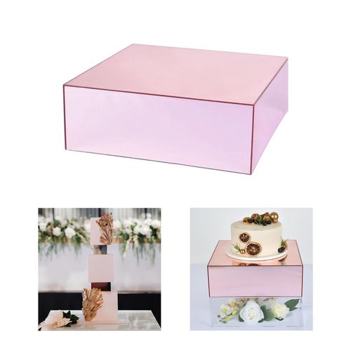 Acrylic Cake Stand Square Dessert Bakery Stand Fillable Square Cylinder  Display Box Dessert Bakery Stand Risers for Party Birthday Wedding  Engagements attractive | Lazada Indonesia