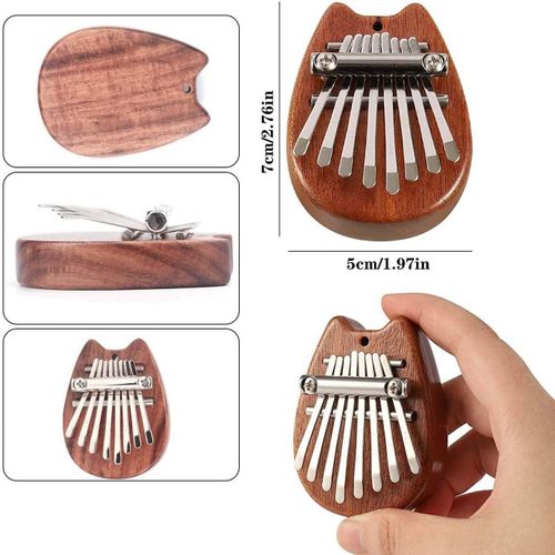 Mini Kalimba Thumb Piano Solid Wood 8 Keys Finger Piano Gift for Kids  Adults USA