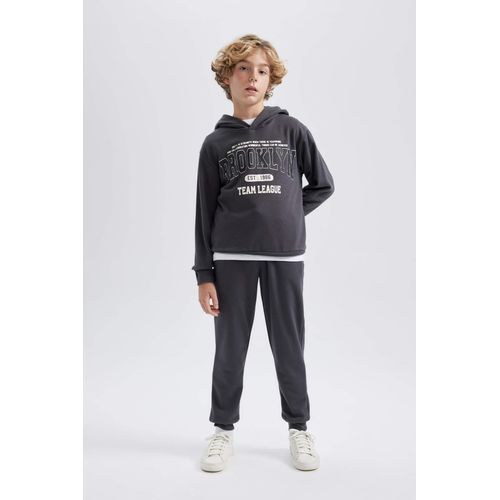 Defacto Boy Printed Hooded Sweatshirt Sweatpants 2 Piece Set @ Best Price  Online