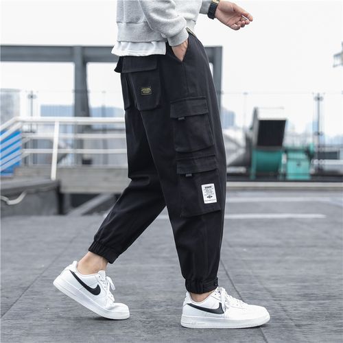 HLDETH Men's Side Pockets Cargo Harem Pants Black Hip Hop Casual Male  Joggers Trousers Casual Streetwear Pants (Color : Black, Size : XXXL Code)  : : Clothing, Shoes & Accessories
