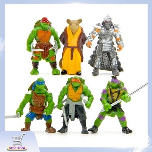 اشتري 6pcs Anime Figure Doll Teenage Ninja Turtles Cartoon Model Toys Actions Figure في مصر