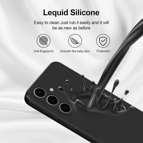 product_image_name-Generic-جراب حماية لموبايل سامسونج جالاكسي S24 بلس من جيون، مصنوع من السيليكون مضاد للصدمات بلمسة ناعمة مع بطانة من الألياف الدقيقة وحماية لكامل الموبايل، أسود -4