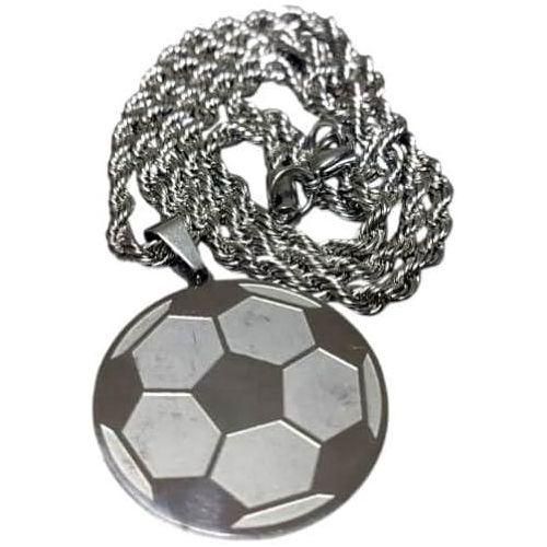 product_image_name-Generic-Full Stainless Steel Chain with Ball Pendant for Soccer Fans-4