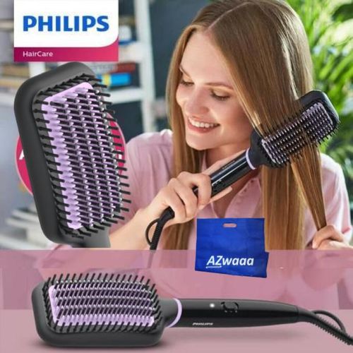 اشتري Philips BHH880 Heated Straightening Brush + Azwaaa Bag في مصر