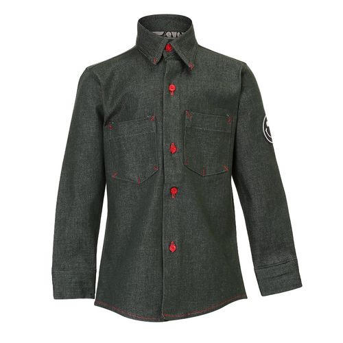 Buy Evo Solid Buttons Shirt - Dark Green in Egypt