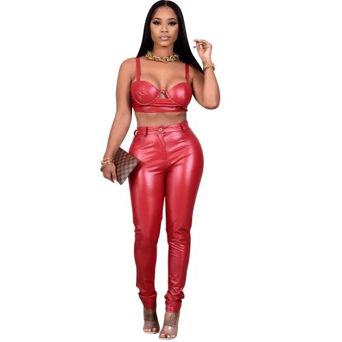 Fashion （Bow Red 8339）Spring Women Pu Leather Pants Black Sexy Stretch  Bodycon Trousers High Waist Long Casual Pencil S-3XL Winter WJu @ Best  Price Online