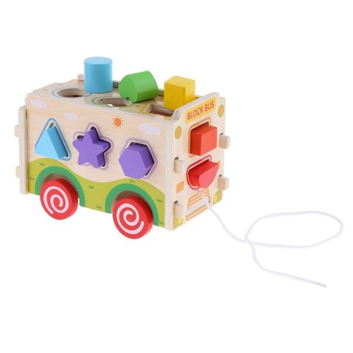 Learn shapes with outlet wooden truck toy