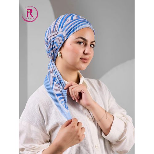Generic Pleated Printed Chiffon Scarf - image 2