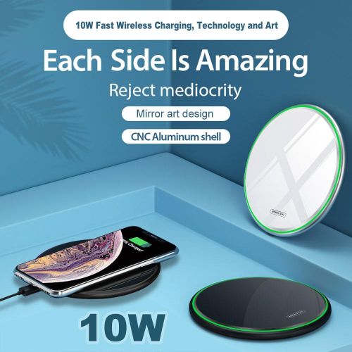 Generic 10W Fast Qi Glass Wireless Charger for Huawei P30 Pro Samsung Note  10 Plus S10 S9 for IPhone XS Wireless Charging -White @ Best Price Online |  Jumia Egypt